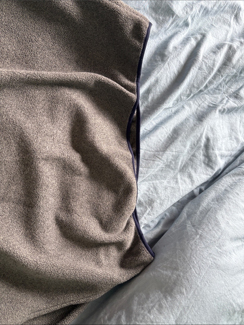 Patagonia Gray Fleece Snap-T Pullover with Navy and Teal Accents - Picture 5 of 5